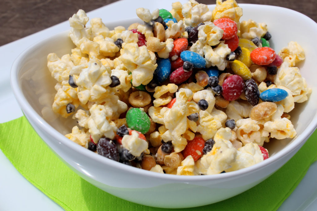White chocolate popcorn Midlife Snowbird white chocolate popcorn recipe Snowbird Recipe