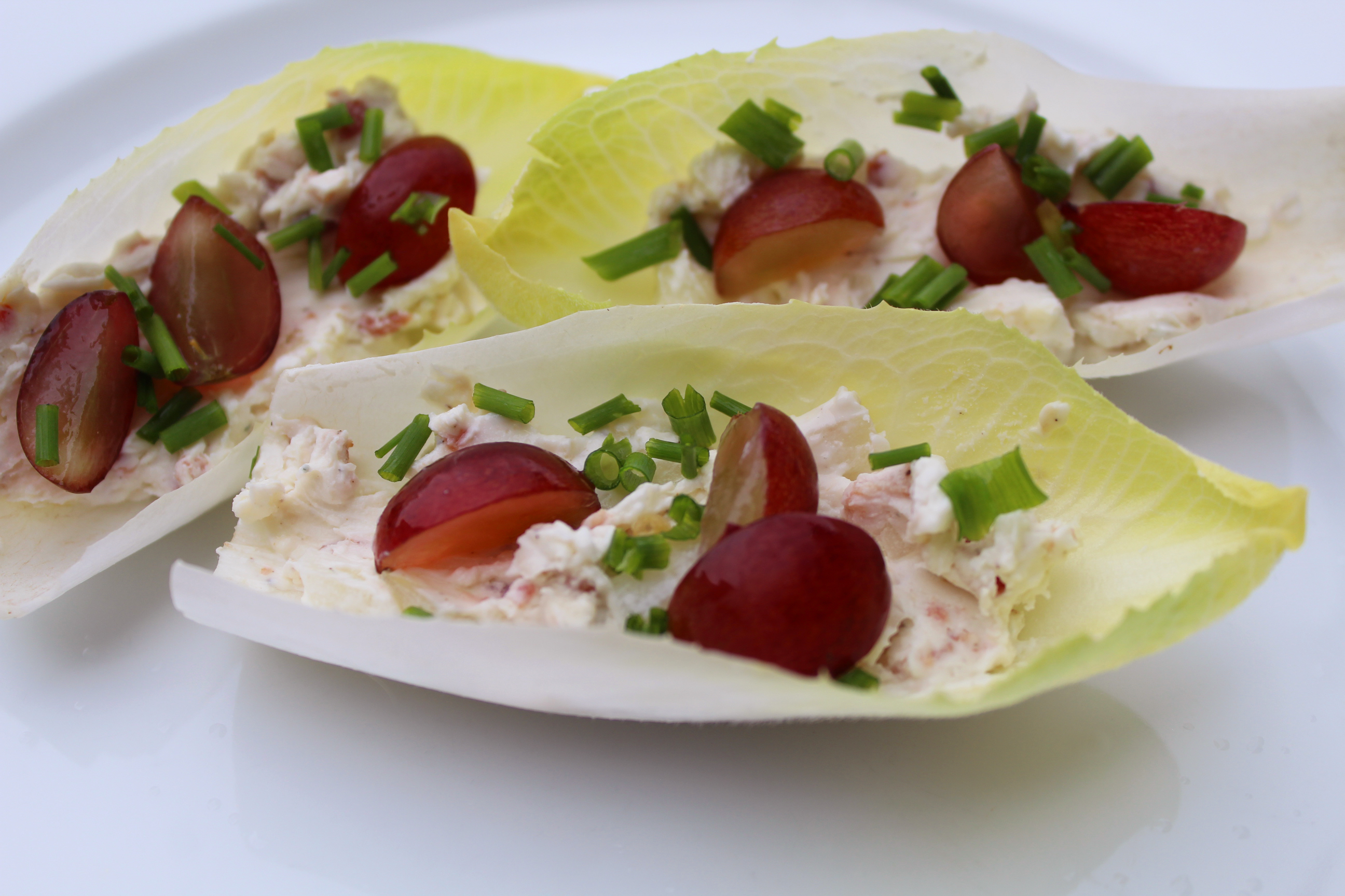 Bacon Blue Cheese Endive Boats Midlife Snowbird bacon blue cheese endive appetizer Snowbird Recipe